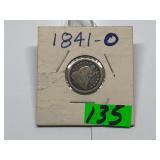 1841-O Seated Dime Graded F