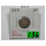 1883 Seated Dime Graded VF