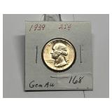 1939 Washington Quarter Gem BU