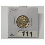 1924 Buffalo Nickel Graded AU