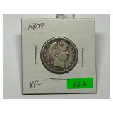1909 Barber Quarter Graded XF