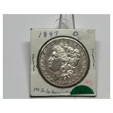 1897-O Morgan Dollar Graded MS62