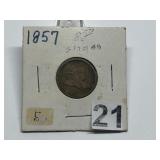1857 Flying Eagle Cent Graded F