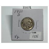 1920-D Buffalo Nickel Graded VG