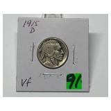 1915-D Buffalo Nickel Graded VF
