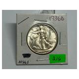 1936-D Walking Liberty Half MS63
