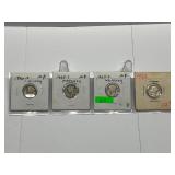 4 Mercury Dimes 1920-S to 1928