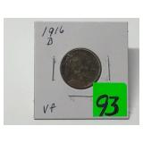 1916-D Buffalo Nickel Graded VF