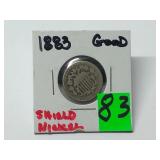 1883 Shield Nickel Graded G