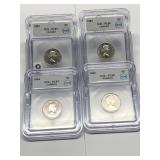 4 ICG PL66 PL67 Canadian Nickels 1963-65