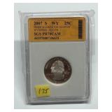 2007-S Silver Quarter SGS PR70 CAM