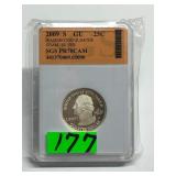 2009-S Silver Quarter SGS PR70 CAM