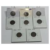 8 Indian Head Cents 1880-1900 G-F