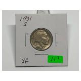 1931-S Buffalo Nickel Graded XF