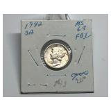 1942 Mercury Dime Graded MS63