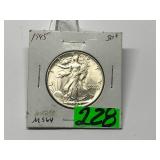 1945 Walking Liberty Half Graded MS64