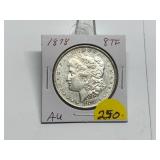 1878 Morgan 8TF Graded AU