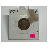 1909-S Lincoln Penny VF Key Date