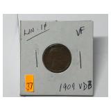 1909 VDB Lincoln Penny Graded VF