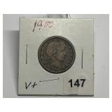 1900 Barber Quarter Graded VF