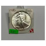 1986 Silver Eagle Graded Gem BU