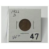 1922-D Lincoln Penny Graded VF Plus