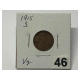 1915-S Lincoln Penny Graded VG