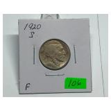 1920-S Buffalo Nickel Graded F