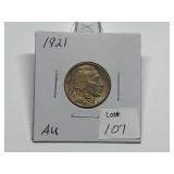 1921 Buffalo Nickel Graded AU