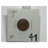 1911-S Lincoln Penny Graded F
