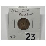 1860 IHP Rounded Bust Graded VG