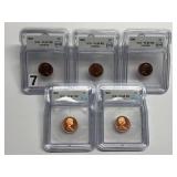 5 ICG PL66 PL67 Canadian Cents 1962-66