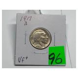 1917-D Buffalo Nickel Graded VF Plus