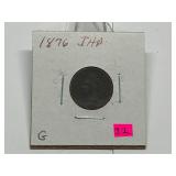 1876 Indian Head Cent Graded G