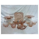 Pink Depression Glass Collection