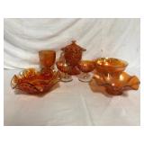 Marigold Carnival Glass Lot