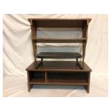Wooden Shelving and Monitor Stand