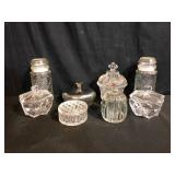 Vintage Crystal Cut Glass Jars