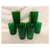 Forest Green Anchor Hocking Glasses