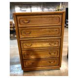 Oak Highboy Chest of Drawers