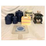 Ceramic kitchen storage canisters and jars