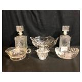 Vintage Clear Pressed Glass Lot