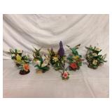 Ceramic or porcelain hummingbird figurines