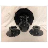 Black Amethyst Glass Lot