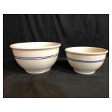 Gibson China Blue Stripe Mixing Bowls