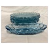 Anchor Hocking Blue Glass Lot