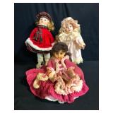Lot of Porcelain Collector Dolls