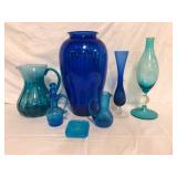 Collectible Blue Glass Lot