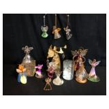 Mixed vintage and modern angel ornaments