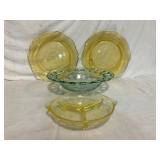 Federal Glass Company depression glass pieces